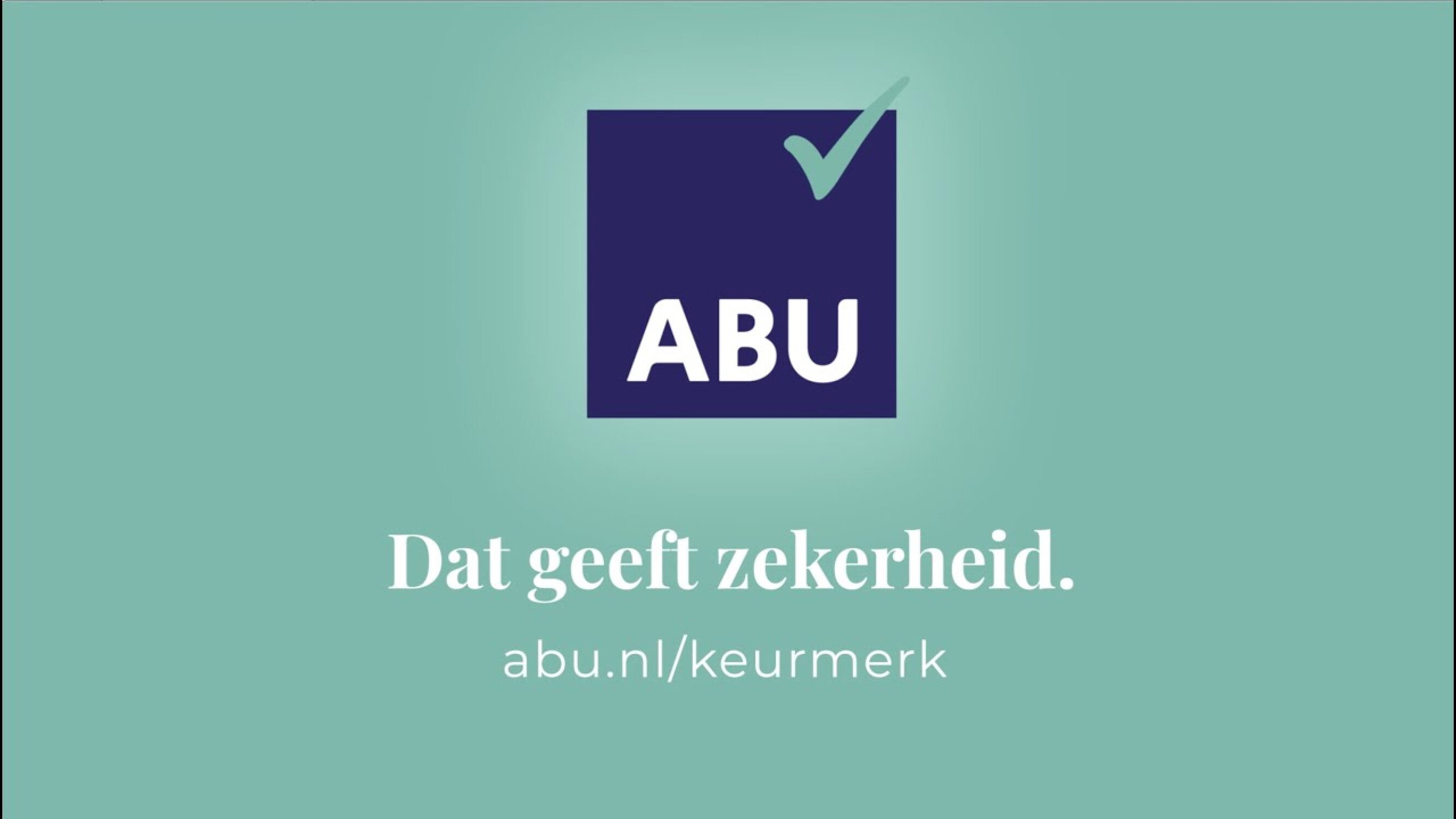 Goed nieuws, Westerduin heeft het ABU-keurmerk!